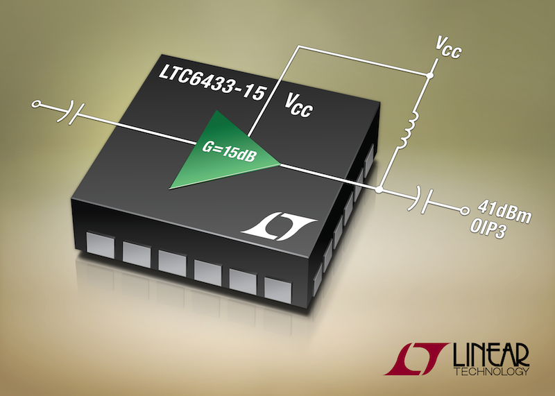 Linear's latest gain block delivers 47dBm OIP3 linearity with low noise 